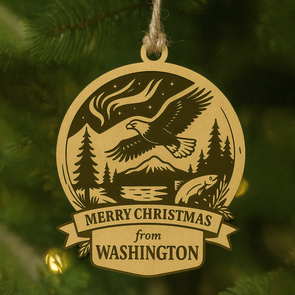 Christmas Across America Ornament - Washington - Glowforge
