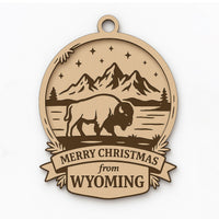 Christmas Across America Ornament - Wyoming - Glowforge