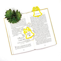 Christmas Bell Shaped Bookmark with Card Backer - Paperclip - Snack Bag Closure - Glowforge