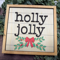 Christmas Holly Jolly Mistletoe Sign - Glowforge