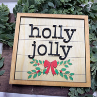 Christmas Holly Jolly Mistletoe Sign - Glowforge