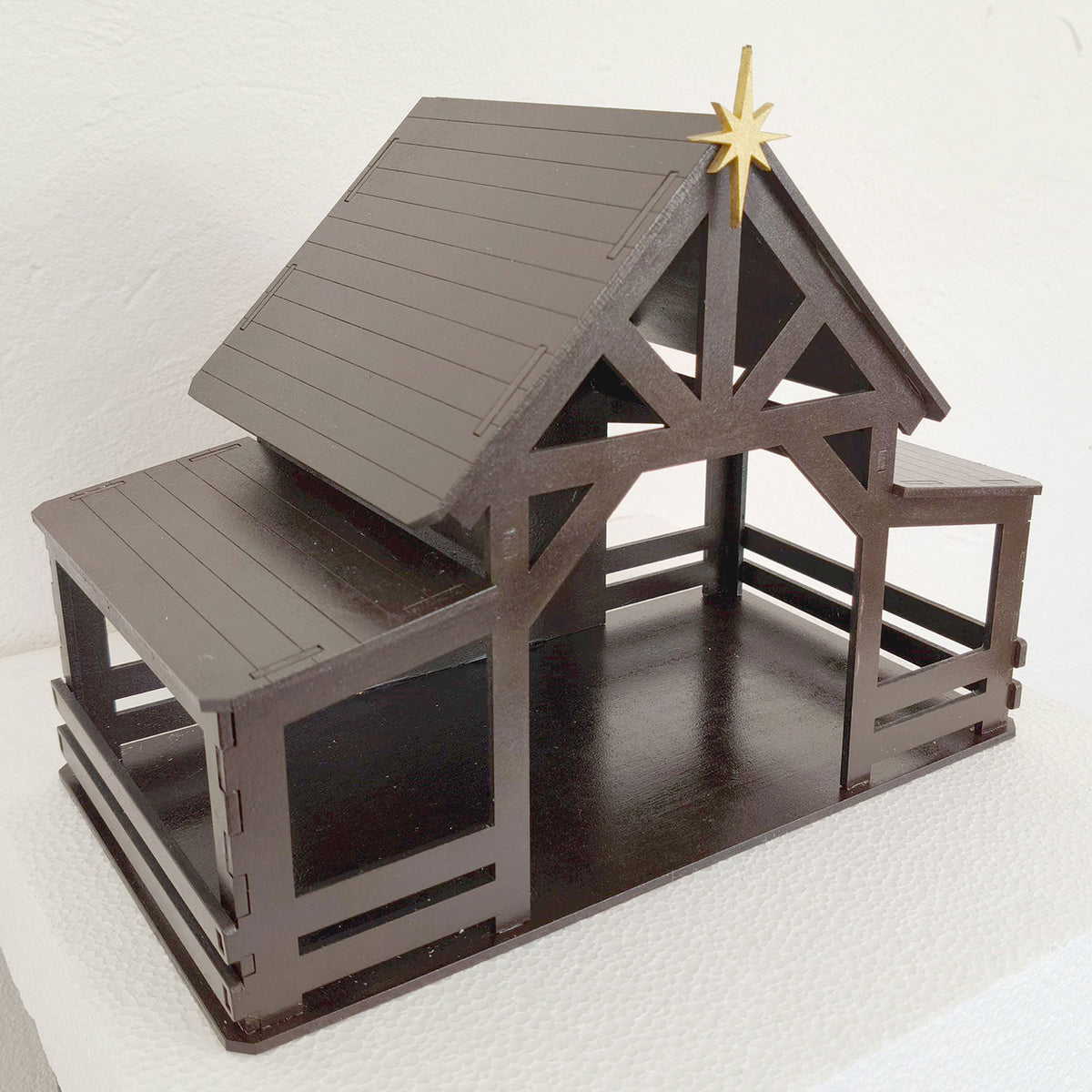 Christmas Nativity Barn - Traditional Holiday Decor - Glowforge