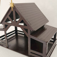 Christmas Nativity Barn - Traditional Holiday Decor - Glowforge