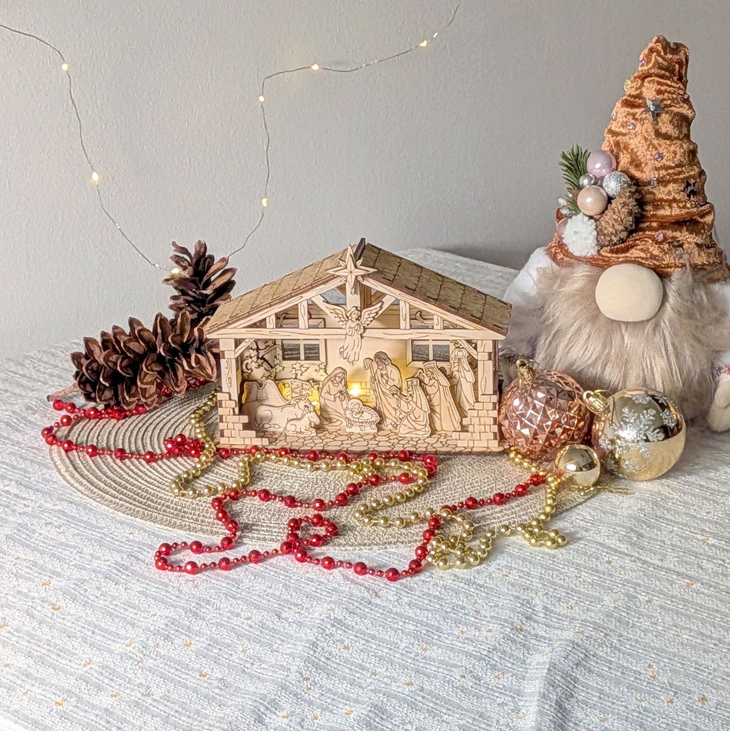 Christmas Nativity Scene – Holy Family, Angel, Animals, Star & Three Wise Men - Glowforge