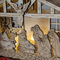 Christmas Nativity Scene – Holy Family, Angel, Animals, Star & Three Wise Men - Glowforge