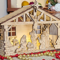 Christmas Nativity Scene – Holy Family, Angel, Animals, Star & Three Wise Men - Glowforge