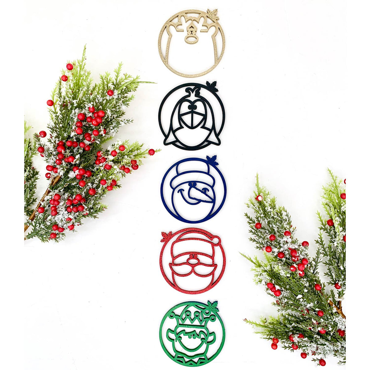 Christmas Ornament Gift Card Holder with 5 Characters  Glowforge