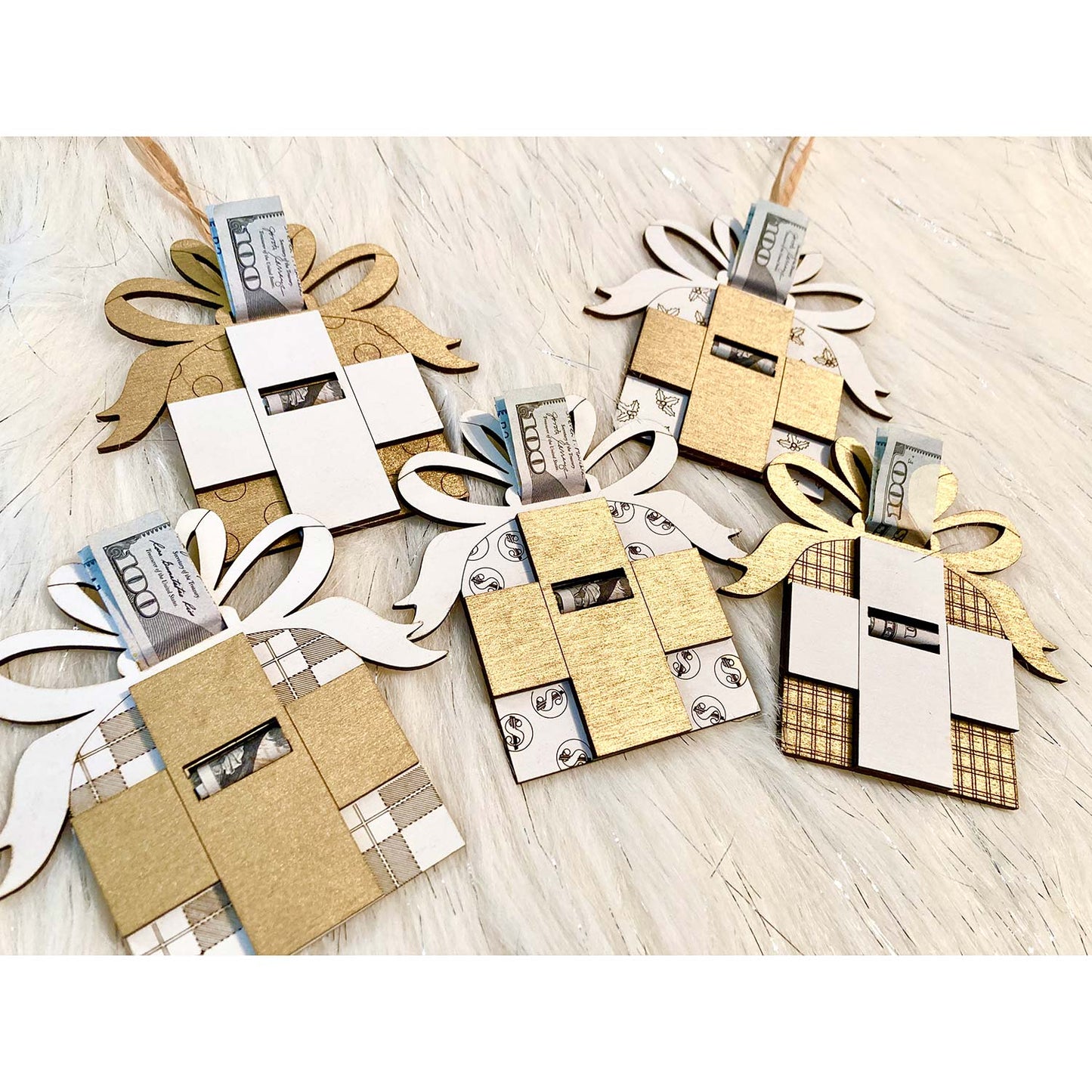 Christmas Ornament Money Gift Holder (Set of 5) - Glowforge