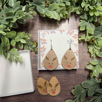 Christmas Reindeer Red Nose Dangle Earrings - Glowforge