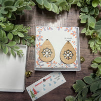 Christmas Snowflake Dangle Earrings - Glowforge