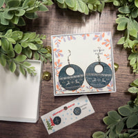 Christmas Sweater Pattern with Snowflake Dangle Earrings (Set of 2) - Glowforge