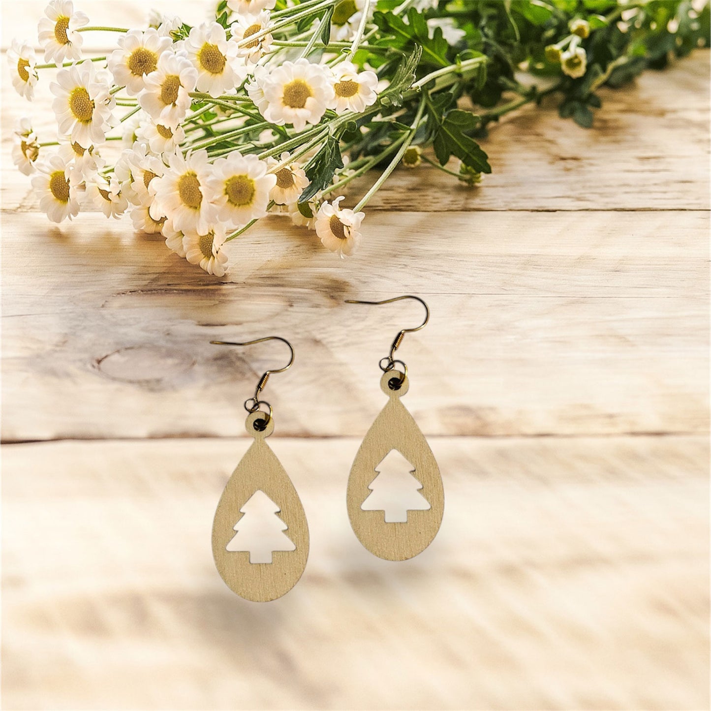 Christmas Tree Winter Earrings - Glowforge