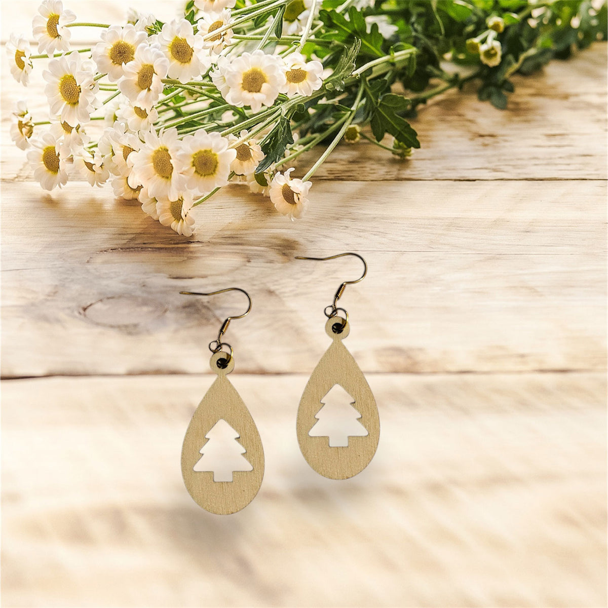 Christmas Tree Winter Earrings - Glowforge