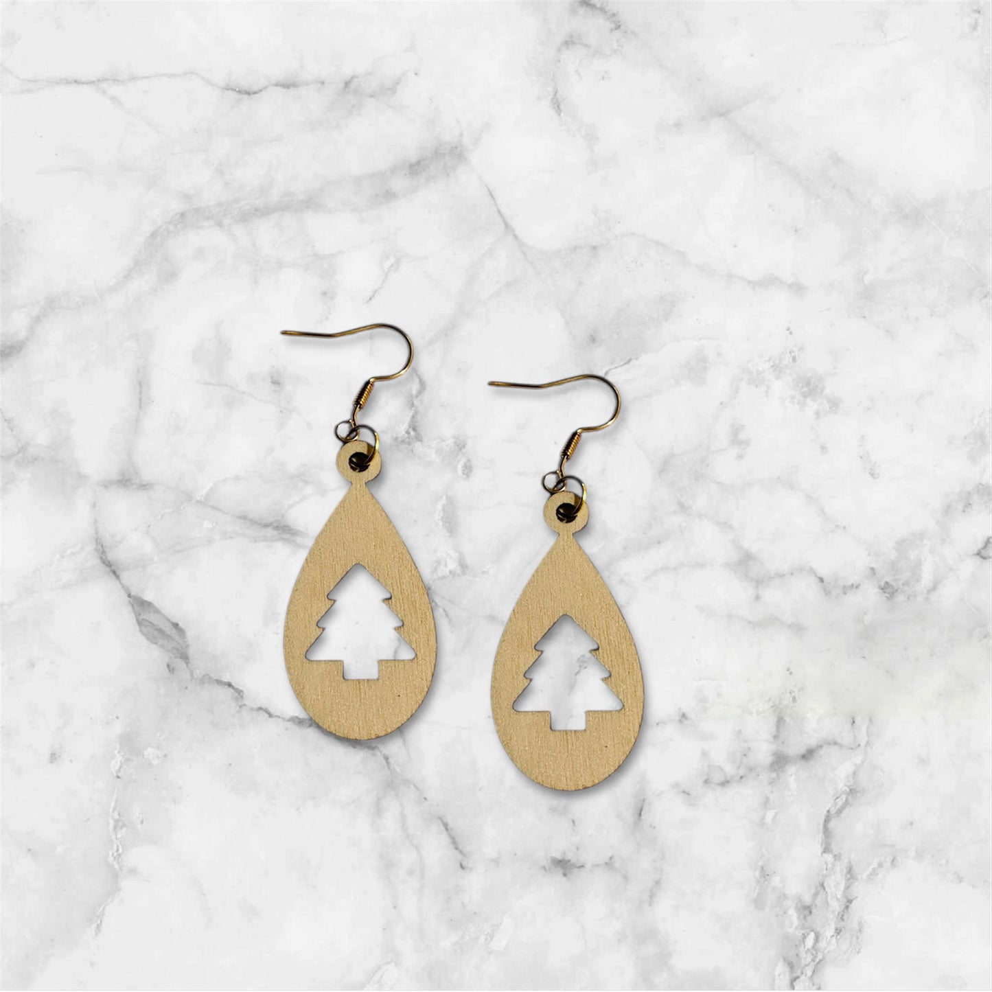 Christmas Tree Winter Earrings - Glowforge