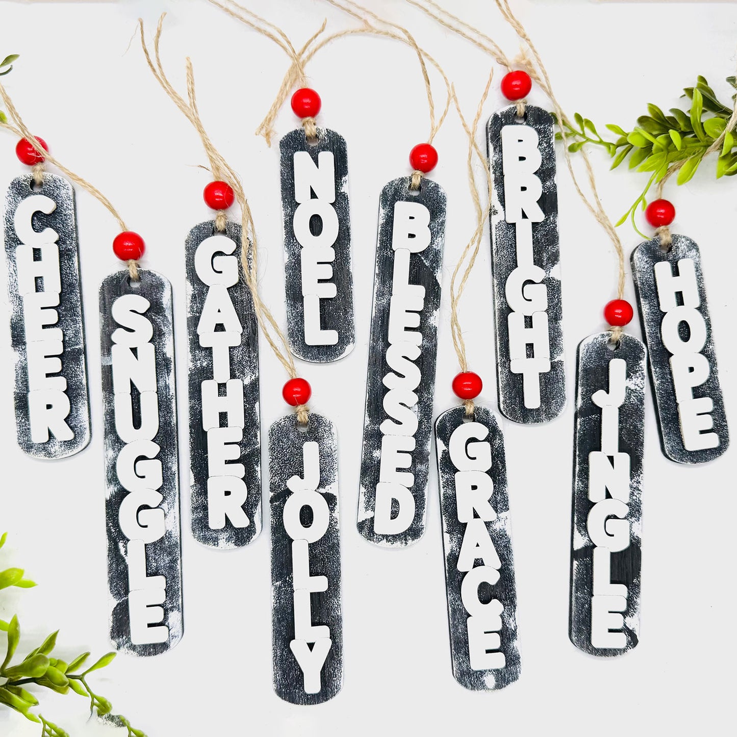 Christmas Word Ornaments (Set of 10) – Collection Two - Glowforge
