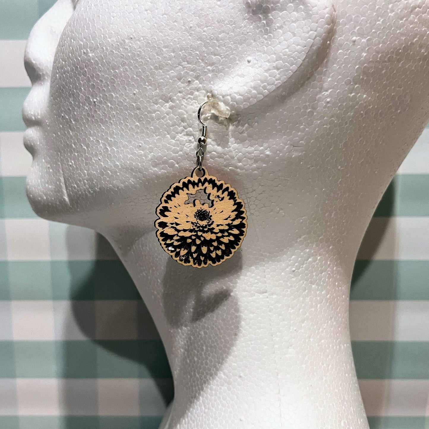 Chrysanthemum Earring Pendants - Glowforge