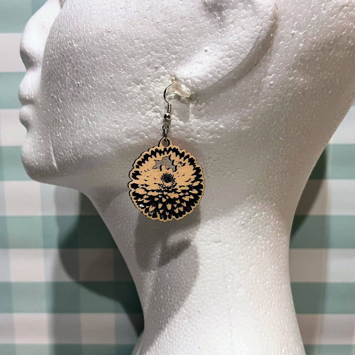 Chrysanthemum Earring Pendants - Glowforge