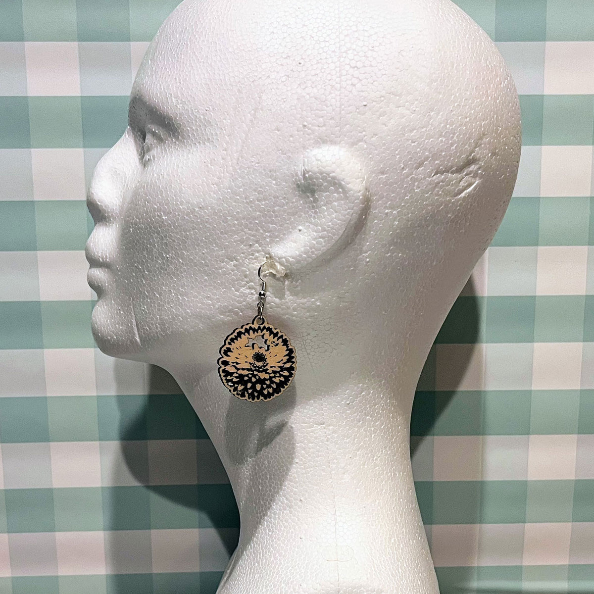Chrysanthemum Earring Pendants - Glowforge