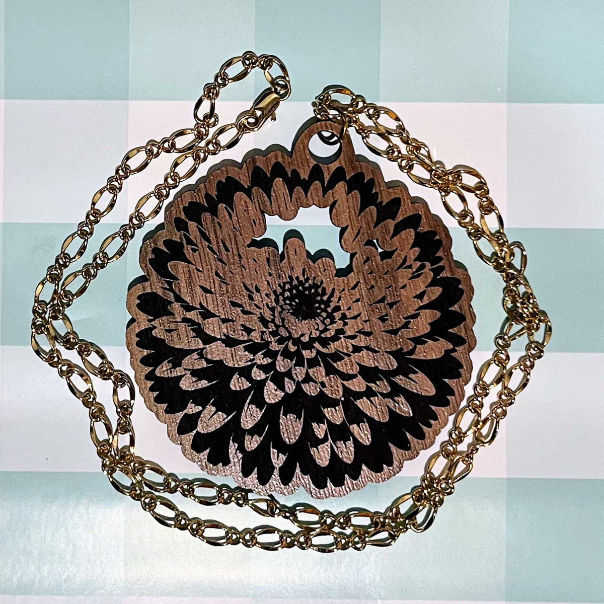 Chrysanthemum Necklace Pendant - Glowforge