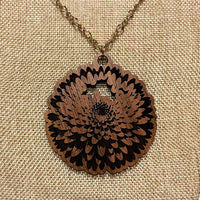 Chrysanthemum Necklace Pendant - Glowforge