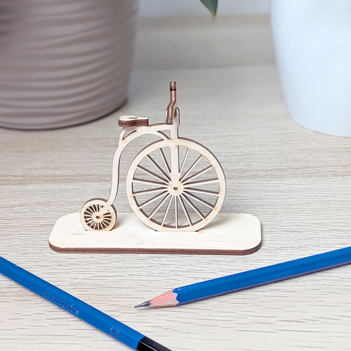 Circus Bicycle Miniature – Vintage-Style Display Model with Stand - Glowforge