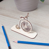 Circus Bicycle Miniature – Vintage-Style Display Model with Stand - Glowforge