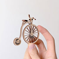 Circus Bicycle Miniature – Vintage-Style Display Model with Stand - Glowforge