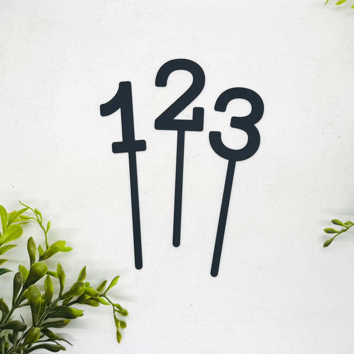 Classic Number Cake Toppers #0-9 - Birthday & Celebration Decor (Set of 10) - Glowforge