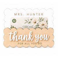 Clear & Wood Teacher Gift Card Holder - Glowforge