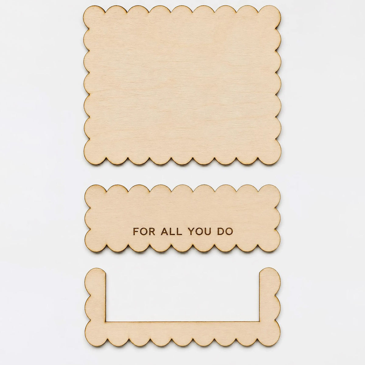 Clear & Wood Teacher Gift Card Holder - Glowforge