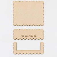 Clear & Wood Teacher Gift Card Holder - Glowforge