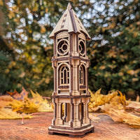Clock Tower -Tiny Fantasy Building Miniature for Decor or Diorama - Glowforge