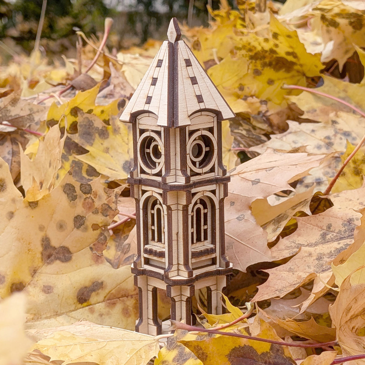 Clock Tower -Tiny Fantasy Building Miniature for Decor or Diorama - Glowforge