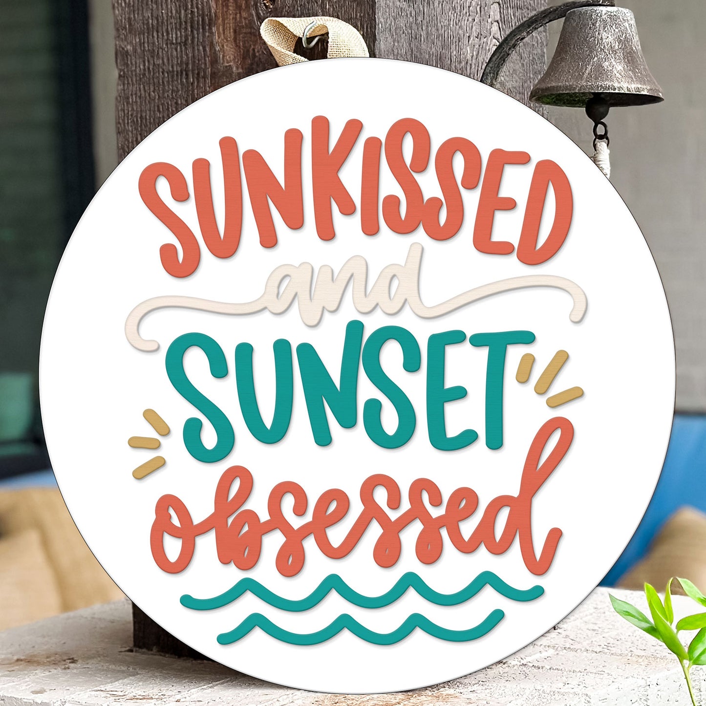 Coastal Sunset Summer Door Hanger - Glowforge