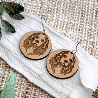 Cocker Spaniel Engraved Disc Earrings - Glowforge