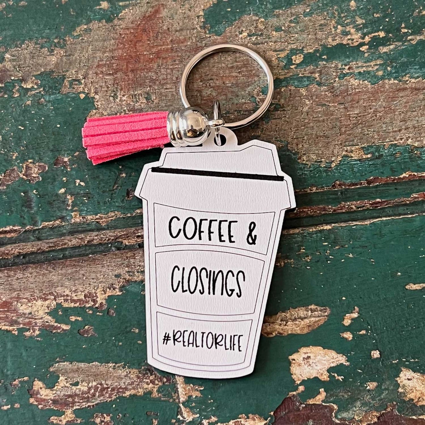 Coffee & Closings #realtorlife Keychain - Glowforge