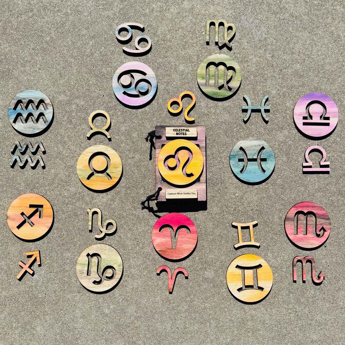 Complete Zodiac 4x6 Pocket Notebook Cover (Set of 12) Signs - Glowforge