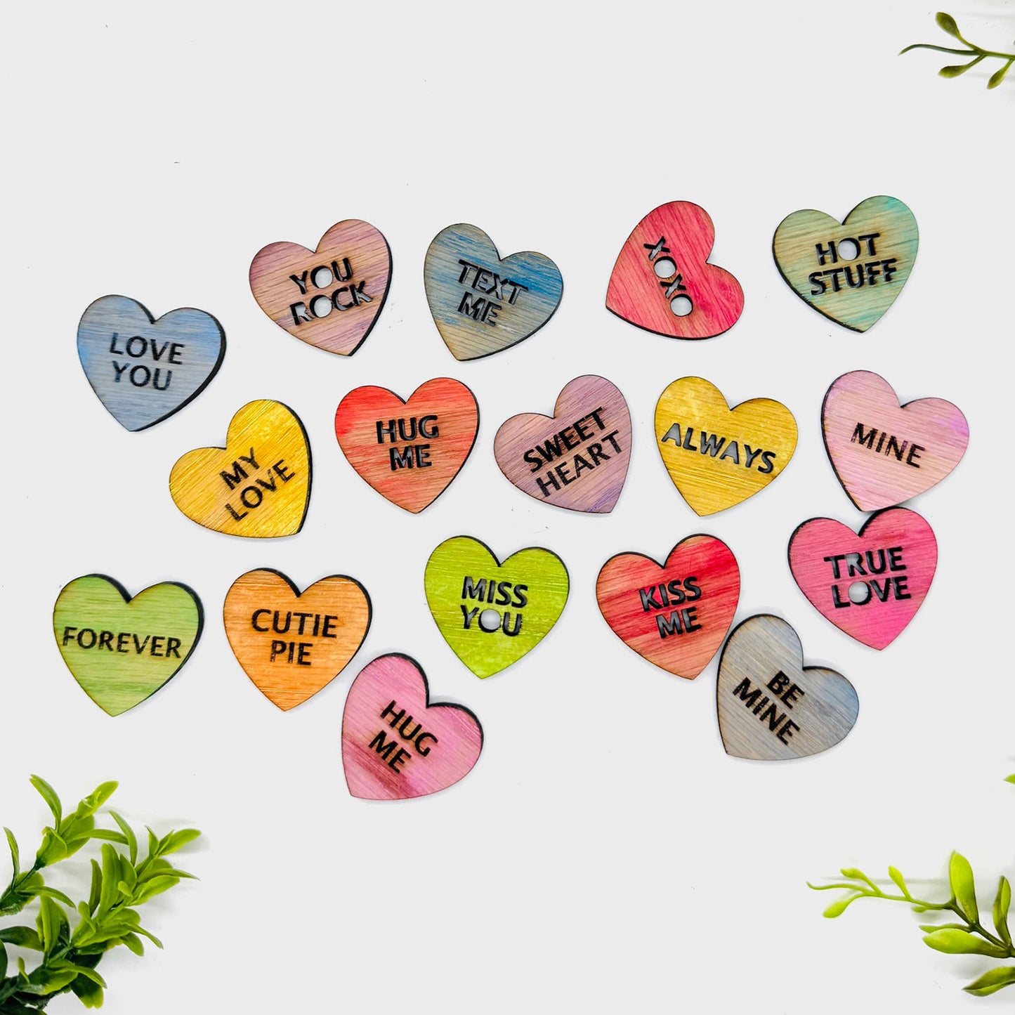 Conversation Heart Cutout Collection (Set of 18) - Glowforge