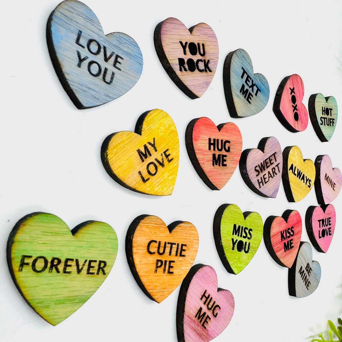 Conversation Heart Cutout Collection (Set of 18) - Glowforge