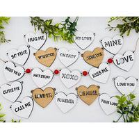 Conversation Heart Valentine Banner Decor (Set of 19 Plus Blank) - Glowforge