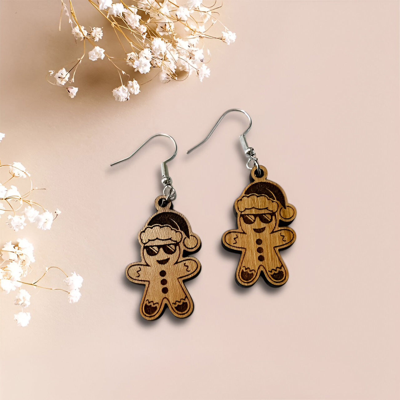 Cool Gingerbread Rizz Earrings - Glowforge