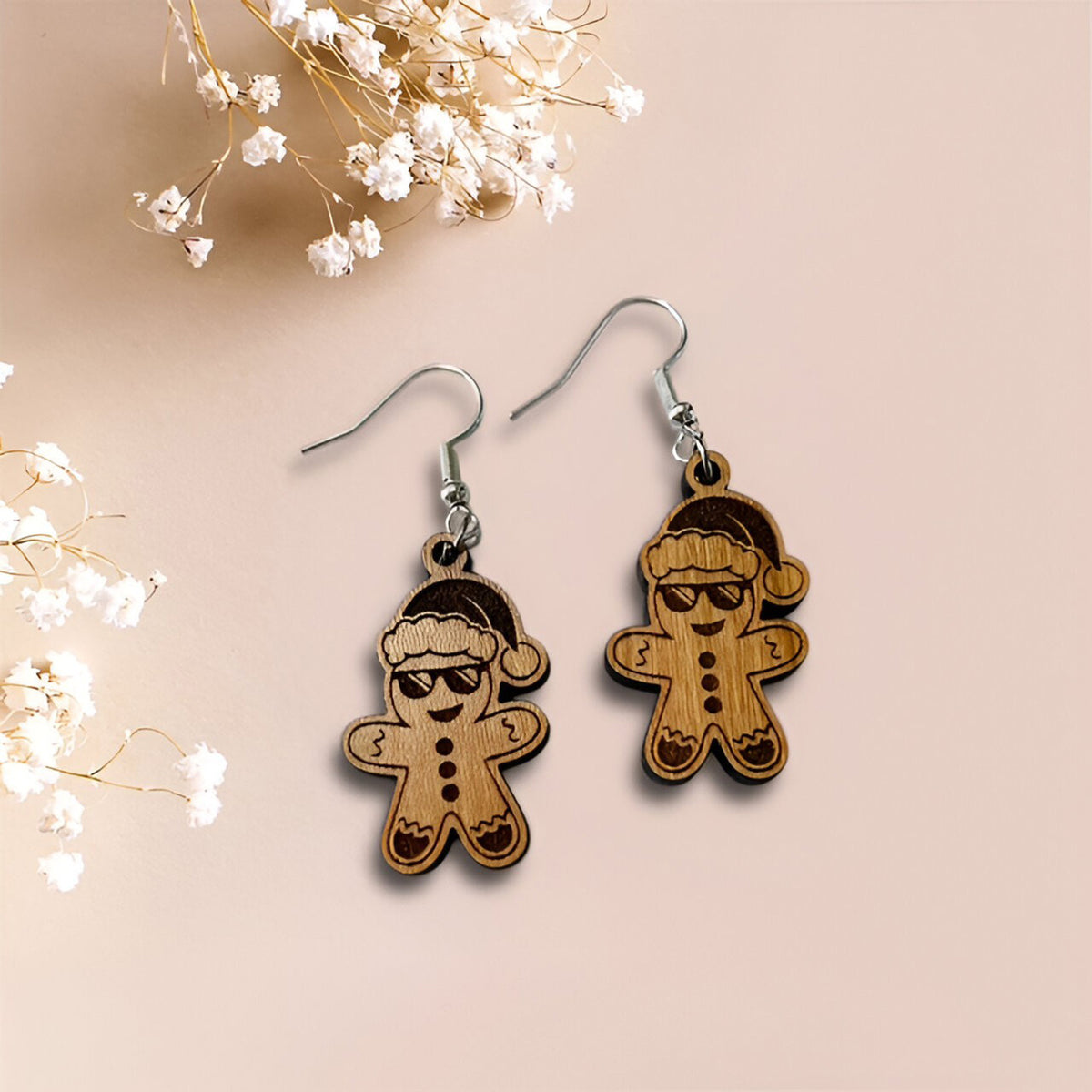 Cool Gingerbread Rizz Earrings - Glowforge