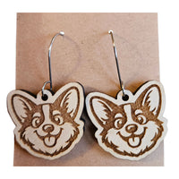 Corgi Face Earrings - Glowforge