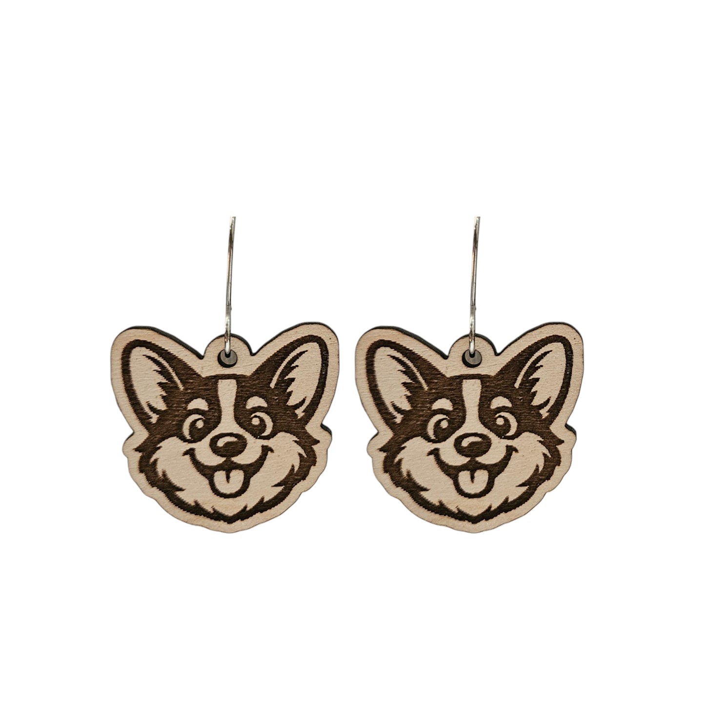 Corgi Face Earrings - Glowforge