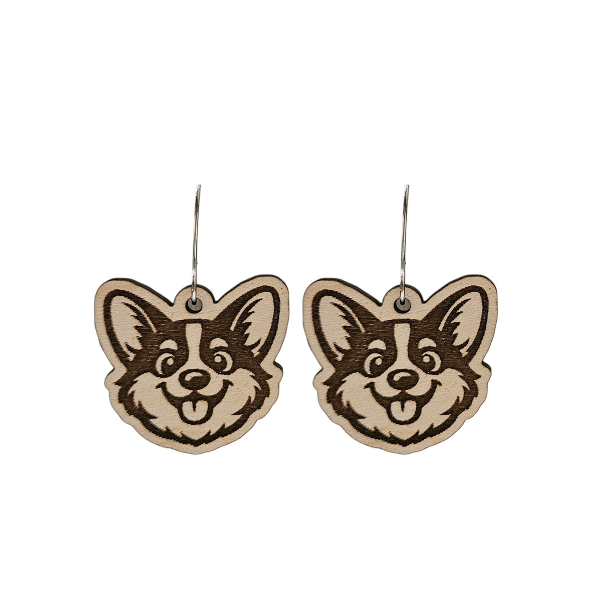 Corgi Face Earrings - Glowforge
