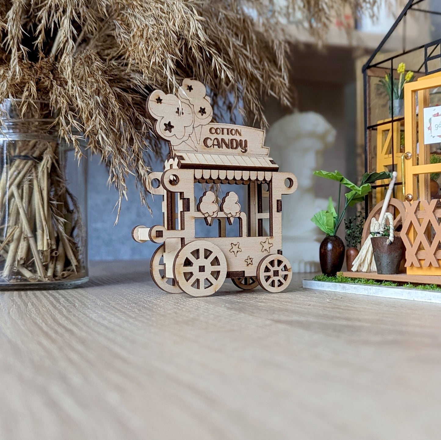 Miniature Cotton Candy Cart Ornament