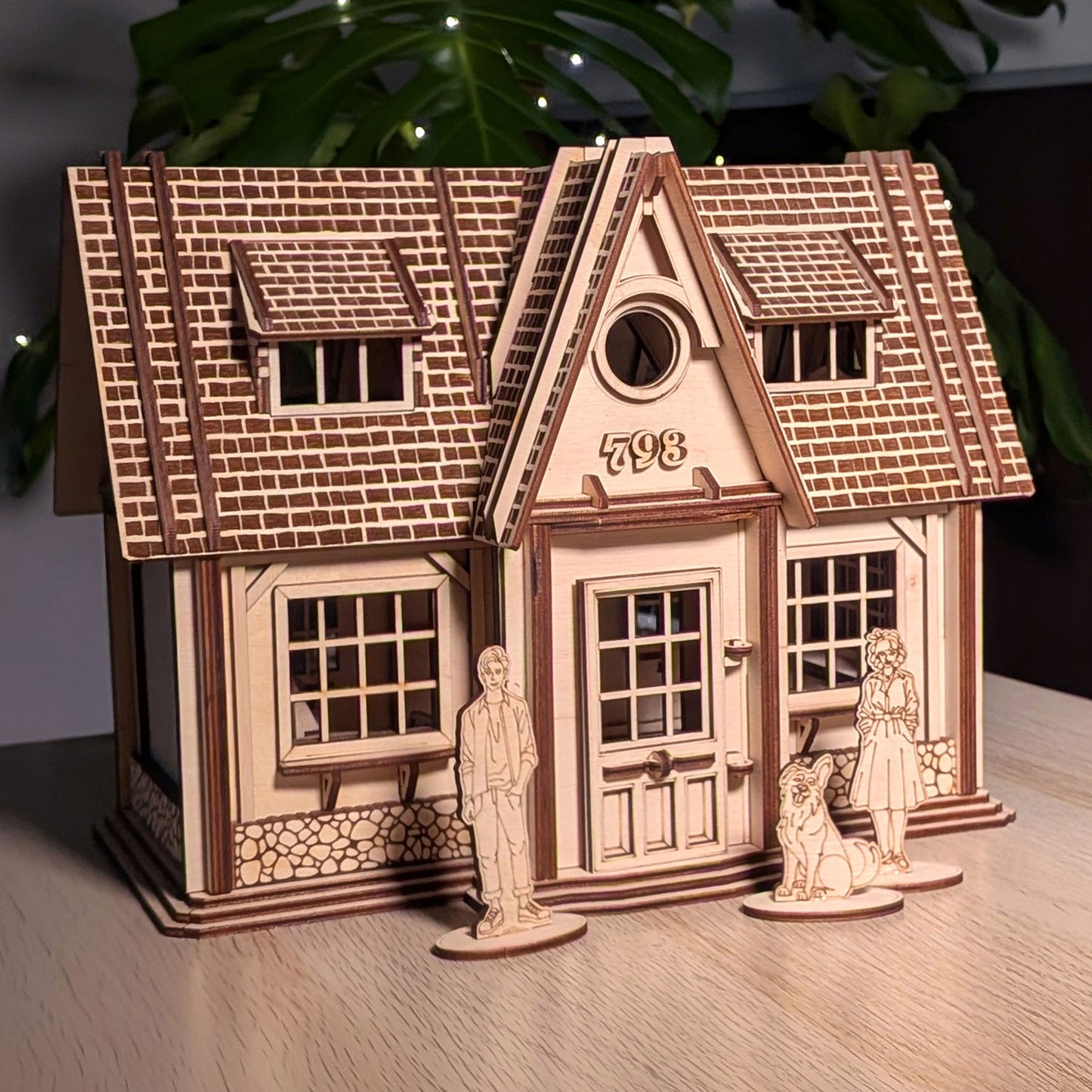 Country Dollhouse with Doll Furniture, Figures & Opening Parts - Glowforge