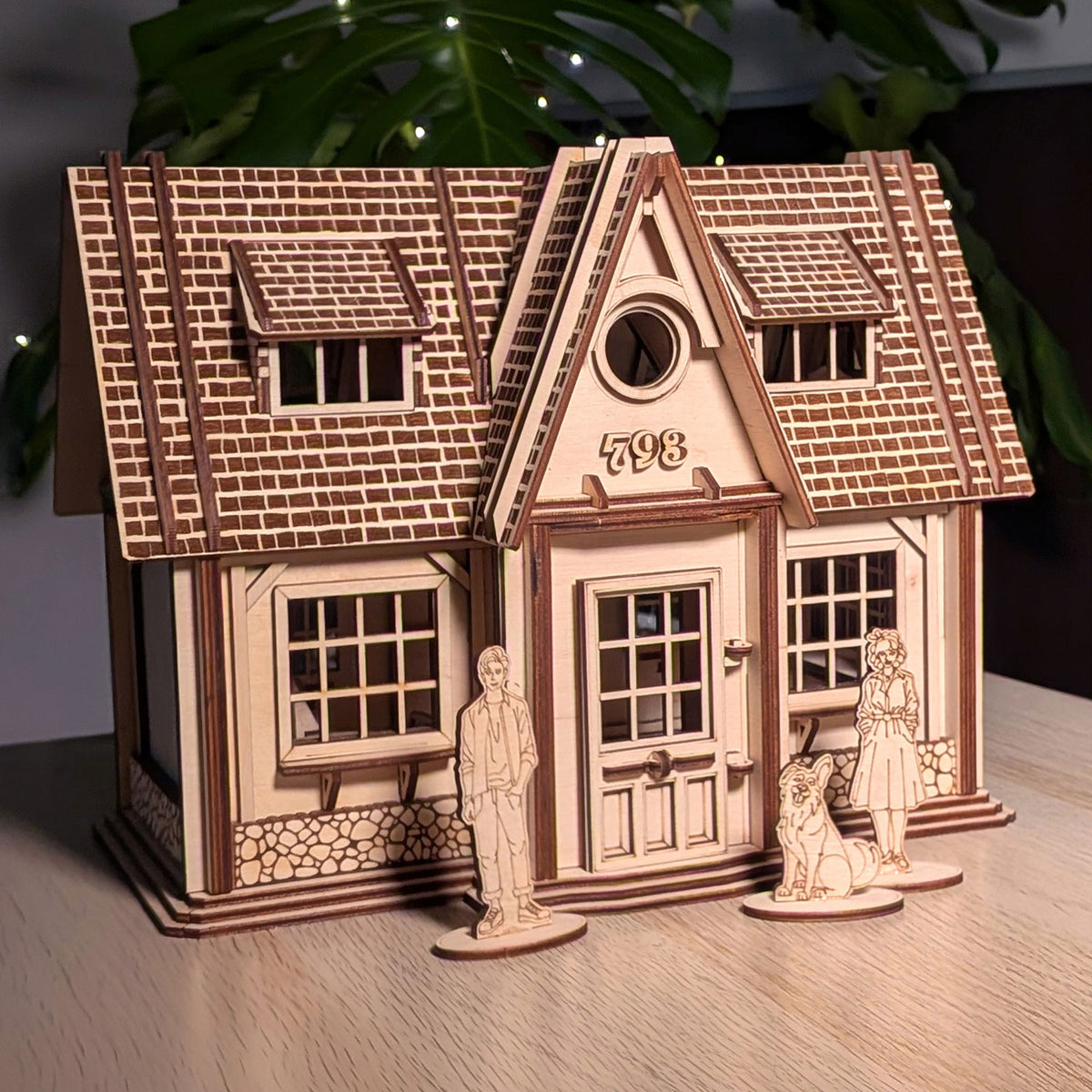 Country Dollhouse with Doll Furniture, Figures & Opening Parts - Glowforge