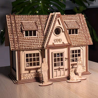 Country Dollhouse with Doll Furniture, Figures & Opening Parts - Glowforge