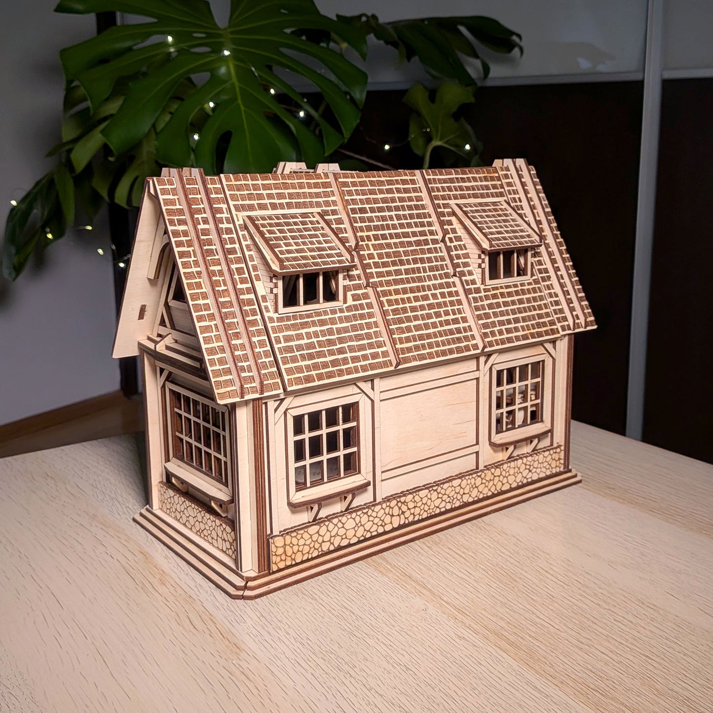 Country Dollhouse with Doll Furniture, Figures & Opening Parts - Glowforge